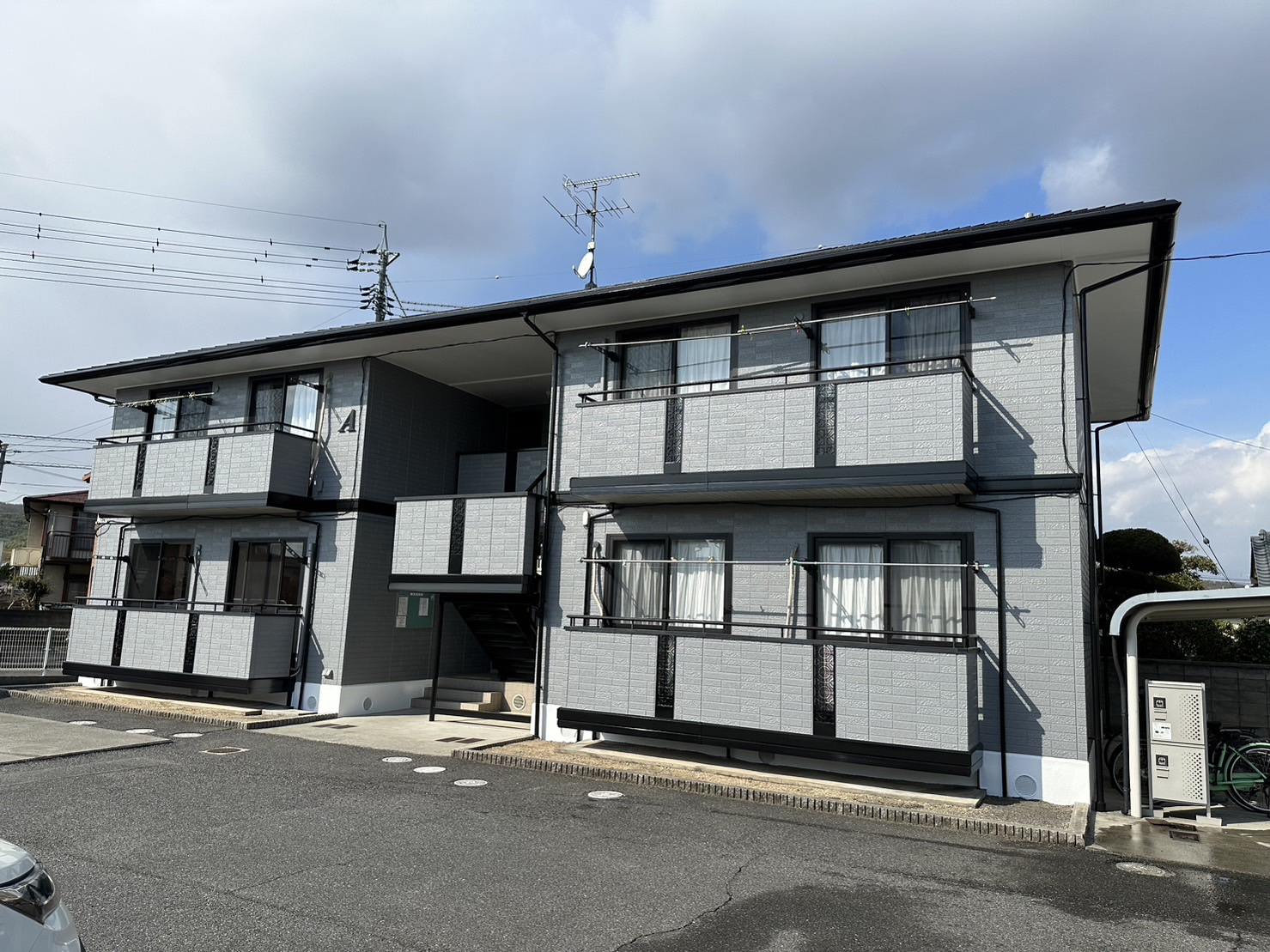 松江市のアパート塗装の施工事例